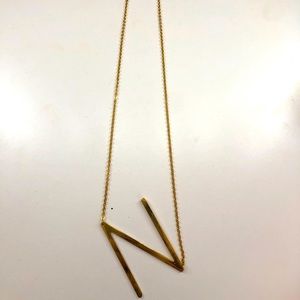golden letter “N” necklace